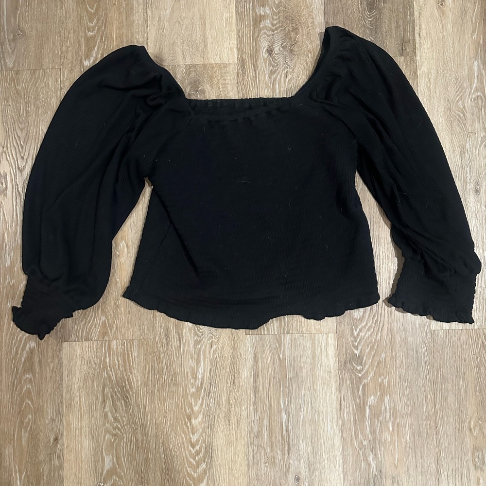 Anthro Black Off the Shoulder Women's Top